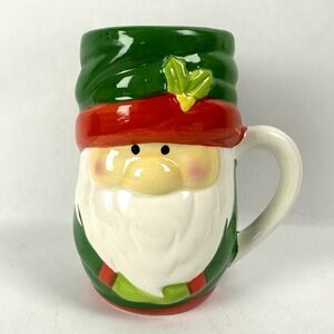 Holiday Whimsical Gnome Santa Elf Christmas Mug By Bay Island 2023